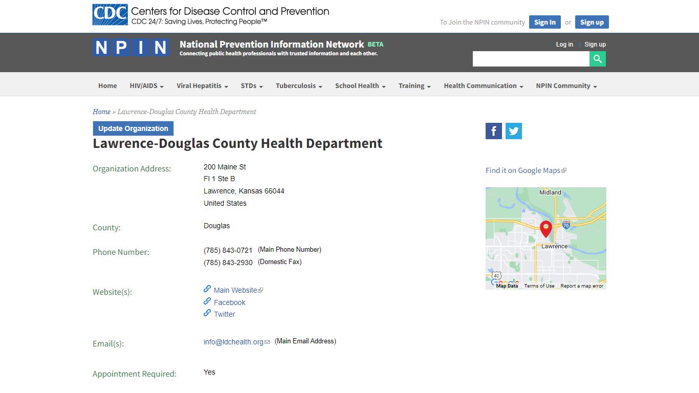 Lawrence-Douglas County Health Department | National Prevention ...