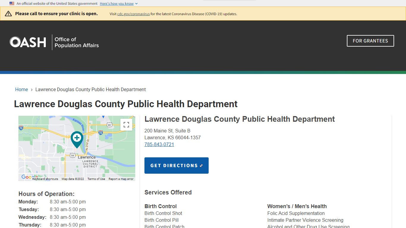 Lawrence Douglas County Public Health Department