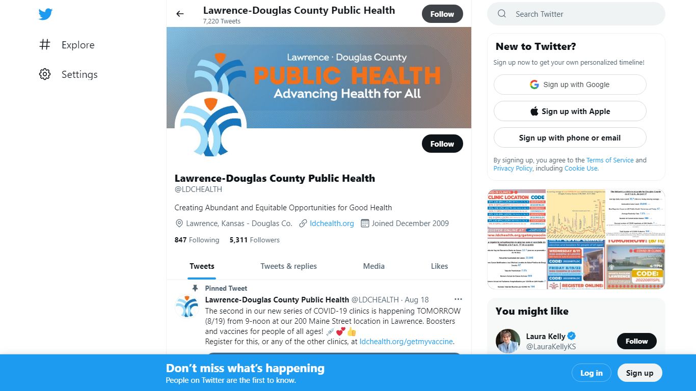 Lawrence-Douglas County Public Health (@LDCHEALTH) / Twitter